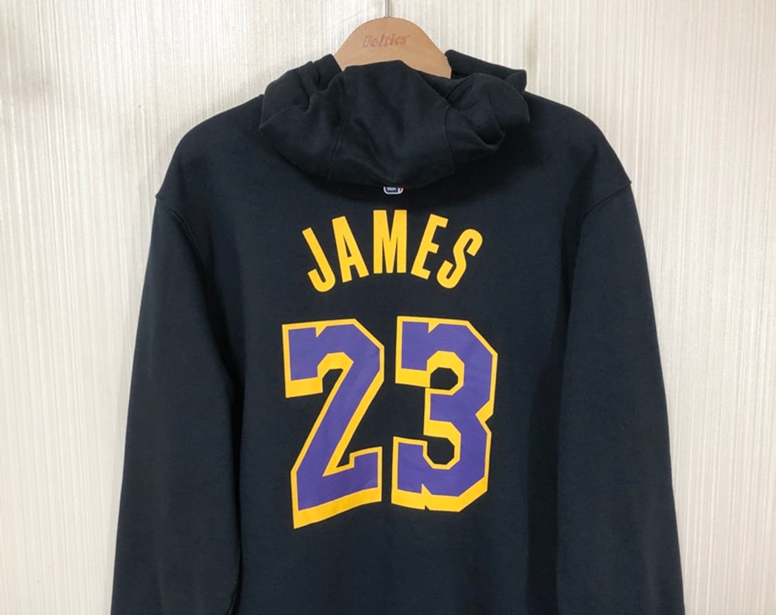 NBA 나이키 LA레이커스 플리스후드티 XL(110) #23 르브론제임스 상품이미지9