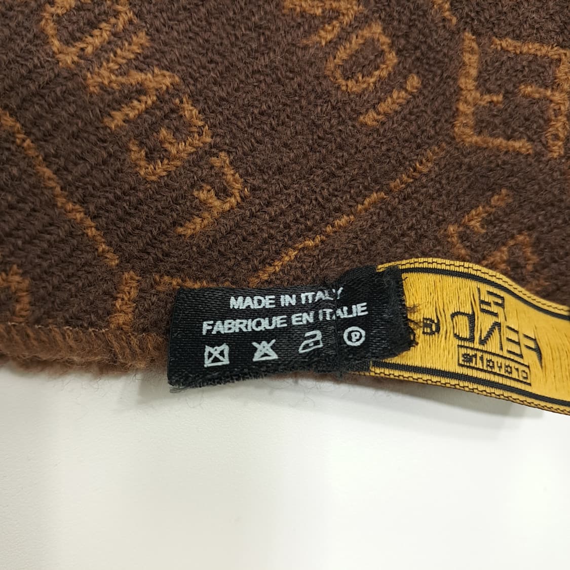 MX200 펜디 FF 모노그램 브라운 카멜 울 양면 목도리 머플러 상품이미지7