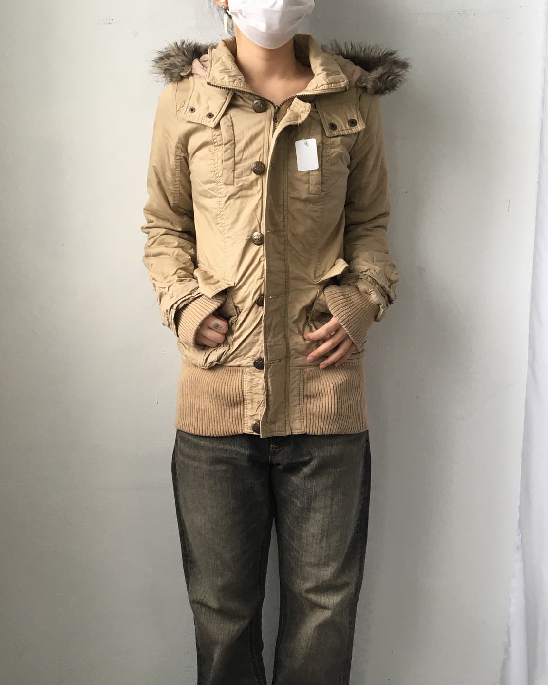 Fake fur hood jacket 상품이미지5