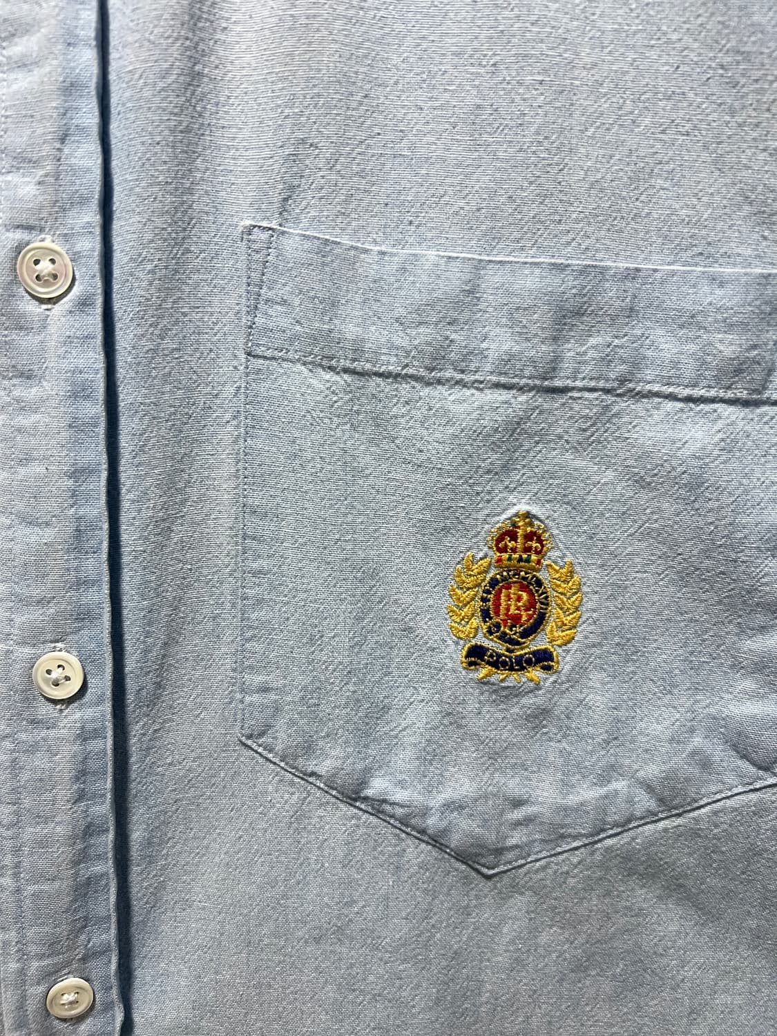 [M]90's 폴로 랄프로렌 우먼스 프레피 샴브레이 셔츠 상품이미지3