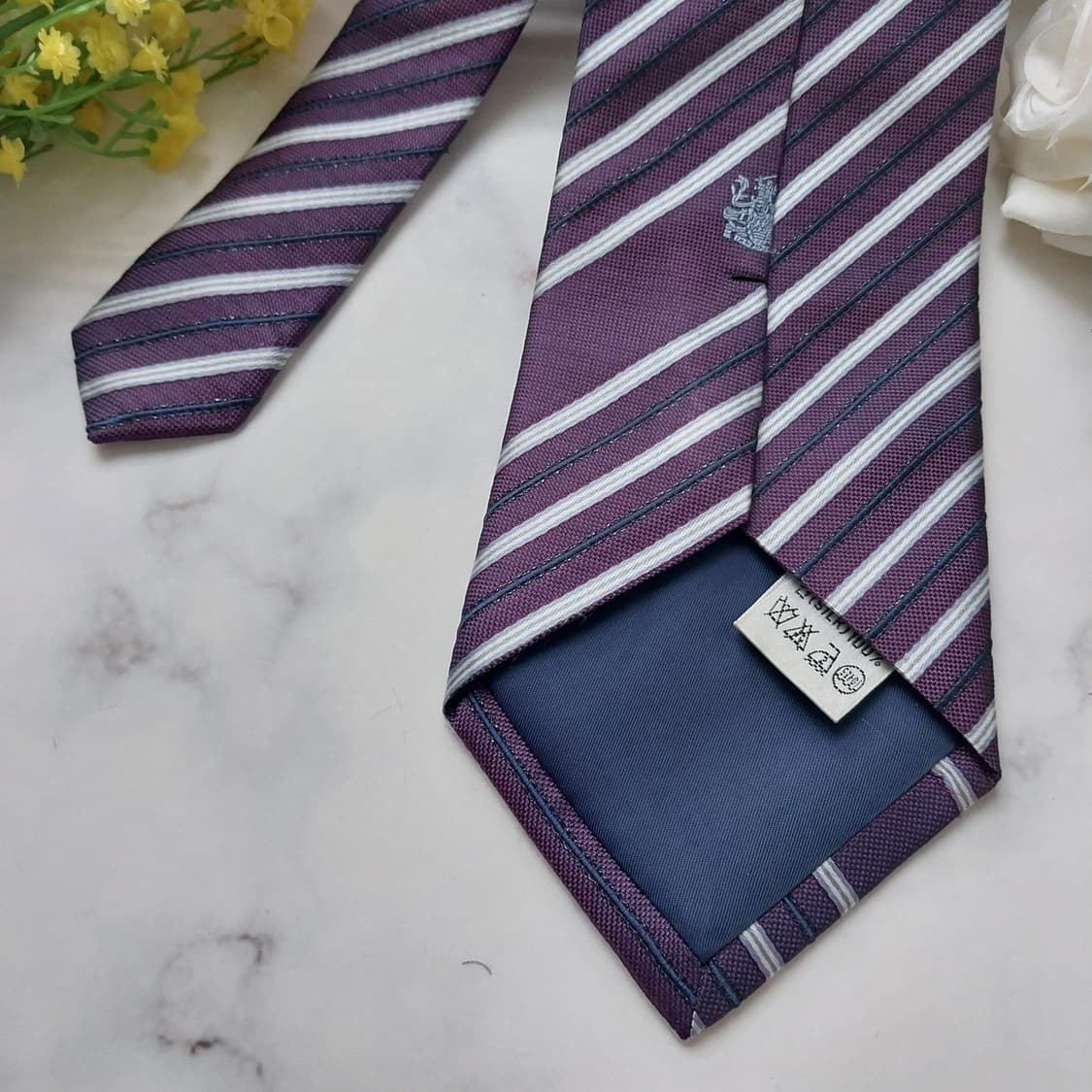 아쿠아스큐텀 실크 스트라이프 넥타이 9.6cm A+등급 K1203
 상품이미지6