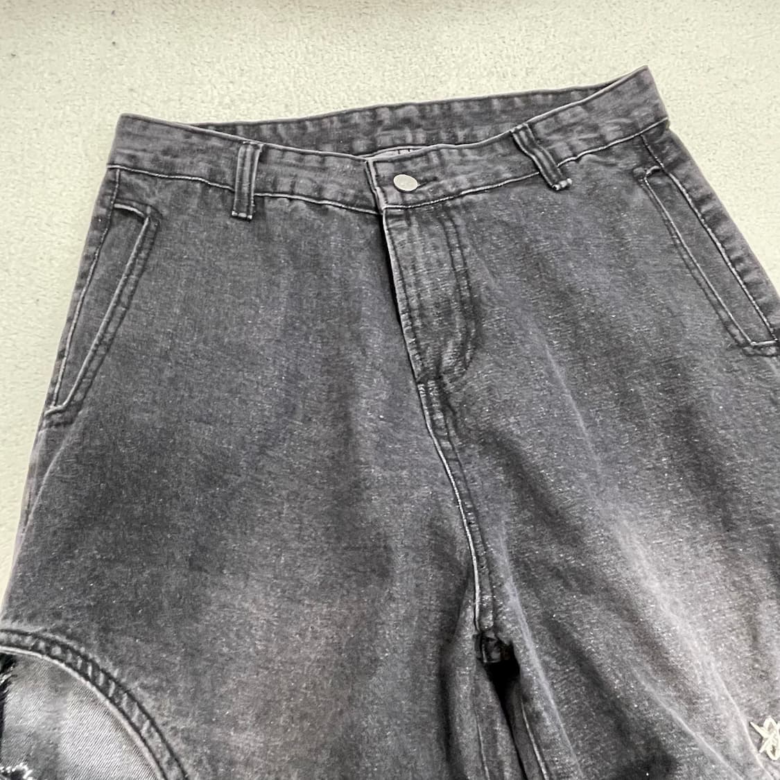 Vintage black washed denim pants 상품이미지4