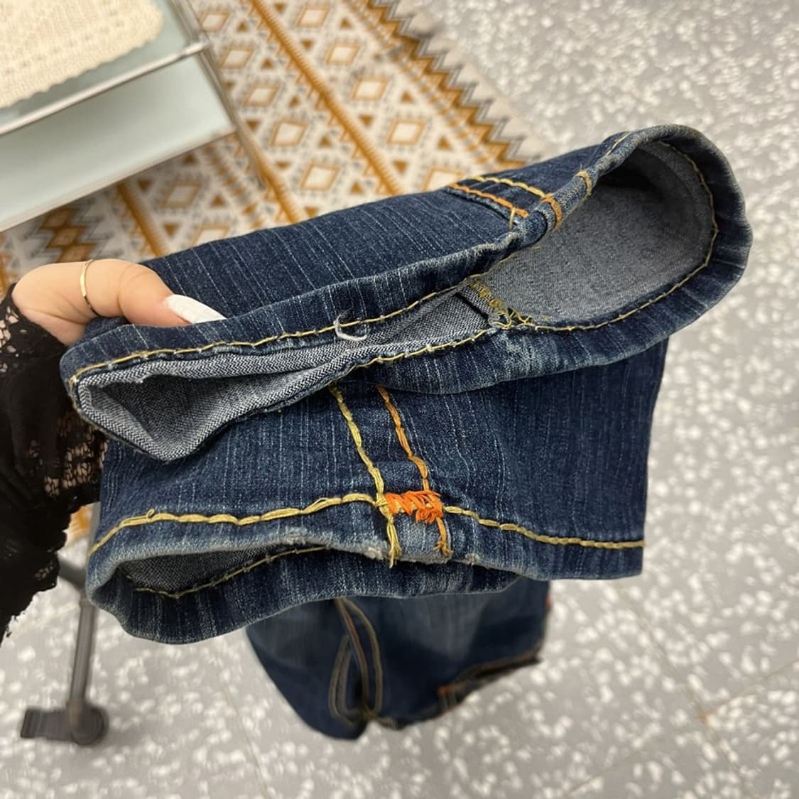 트루릴리전 조이빅티 희귀 Y2K 레트로 데님팬츠 28인치 C11009 상품이미지8