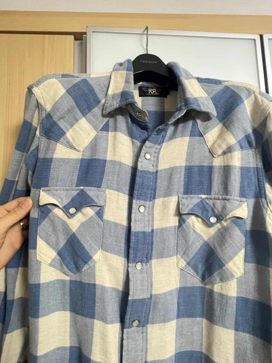RRL 슬림핏 플래드 트윌 웨스턴 셔츠 M사이즈 판매 상품이미지3