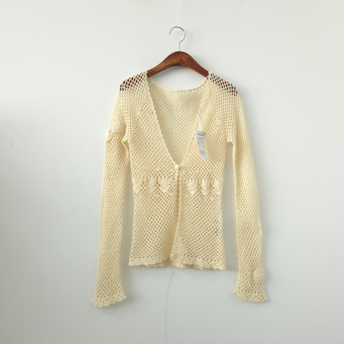 PACIFIC COAST 아이보리 크로셰 니트 가디건 상품이미지1