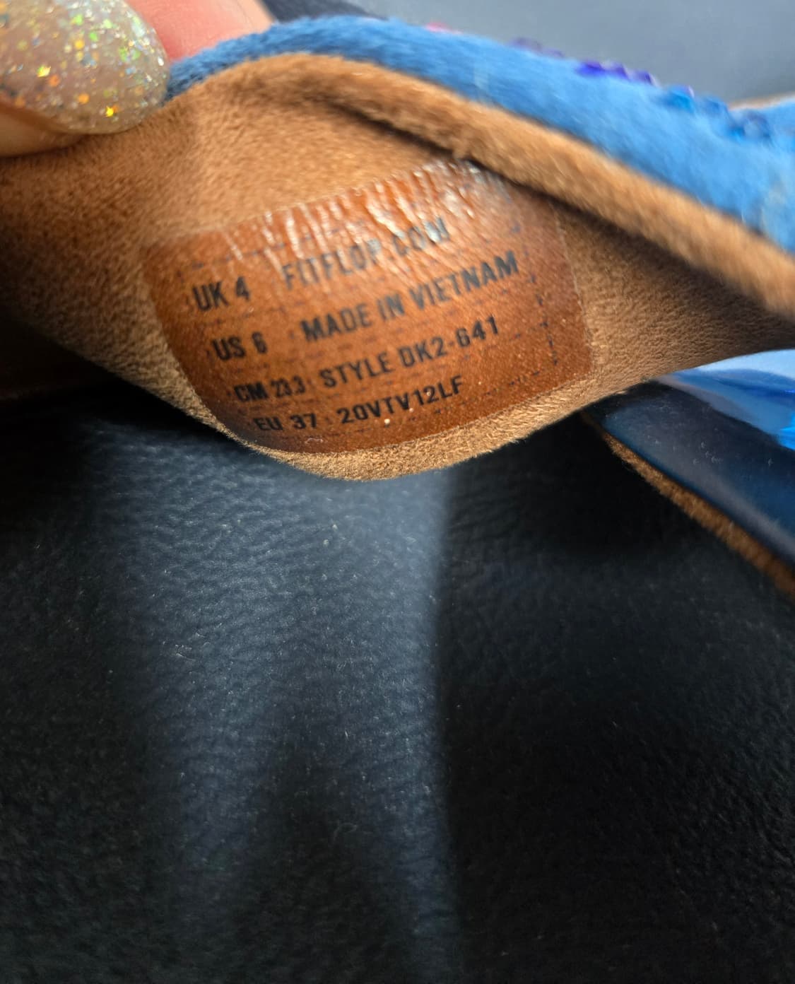 핏플랍 여성 샌들 블루 큐빅 장식 235mm 상품이미지5