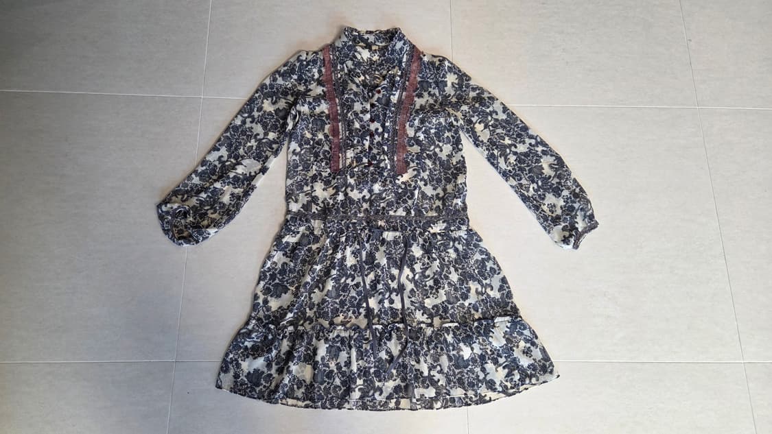 BNX 펀칭 레이스 플레어 미니 원피스 상품이미지2