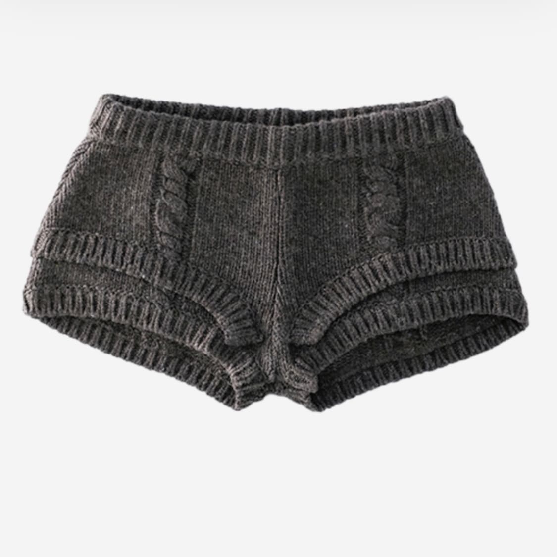 울리카상투스 니트 쇼츠 반바지 (브라운) 상품이미지1