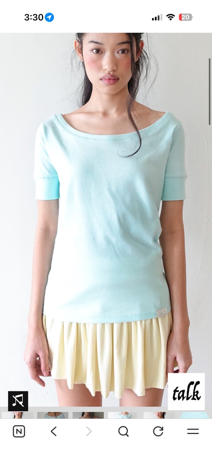 샵페어리 rib half top mint 상품이미지1