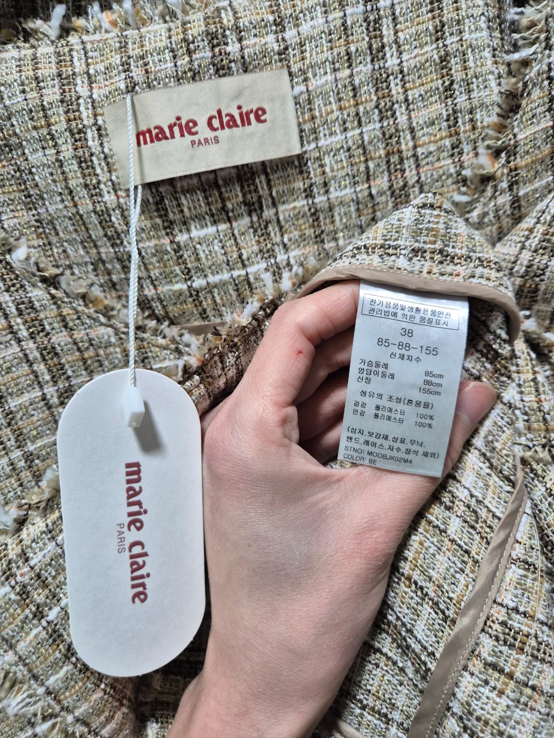 마리끌레르 트위드 반팔 자켓 셋업 상품이미지9