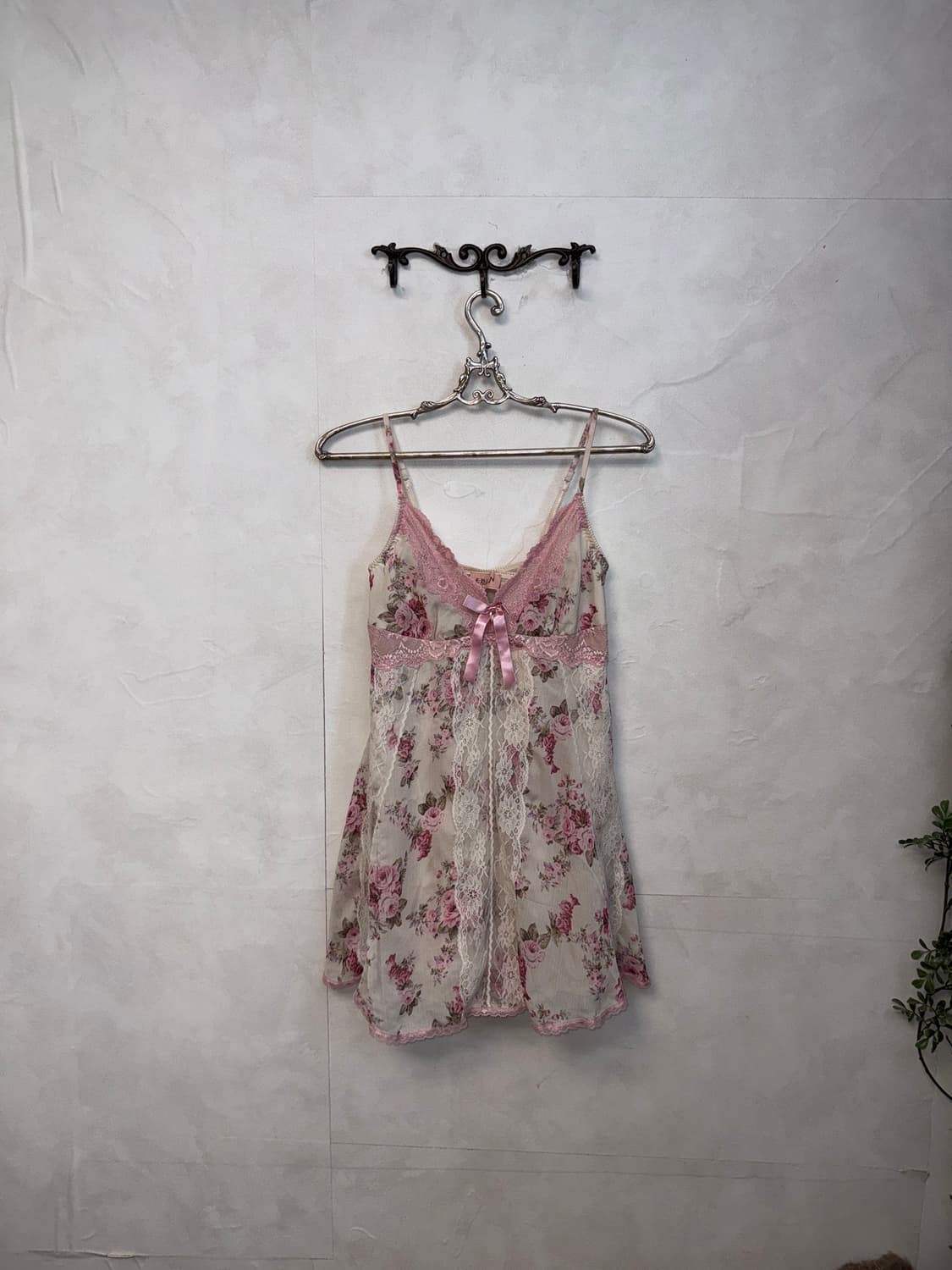 Eblin pink rose fairy lace slip ops 상품이미지2