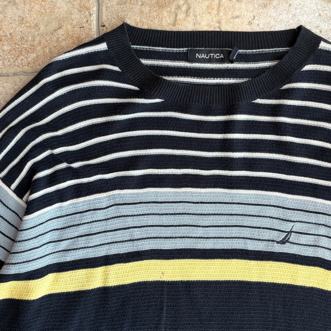 [XL] Nautica stripe navy cotton knit 상품이미지4