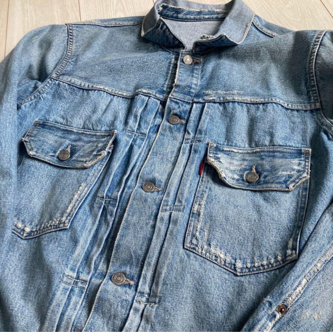(40) lvc 워싱 데님 자켓 lot 517 상품이미지8