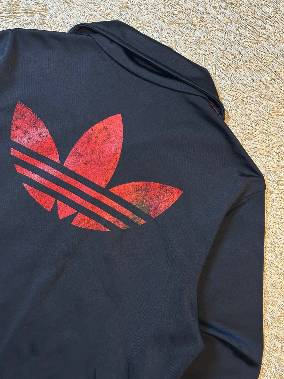 아디다스 ADIDAS 파이어버드 빅로고 트랙탑 져지 검빨 상품이미지4