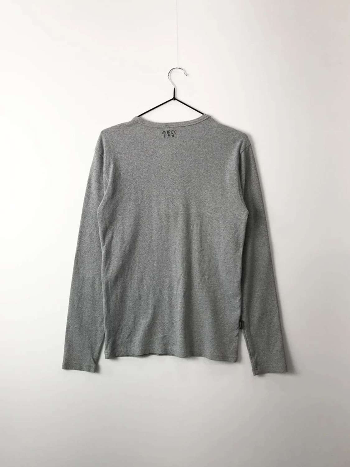 AVIREX USA Gray Henley Long Sleeve 상품이미지4