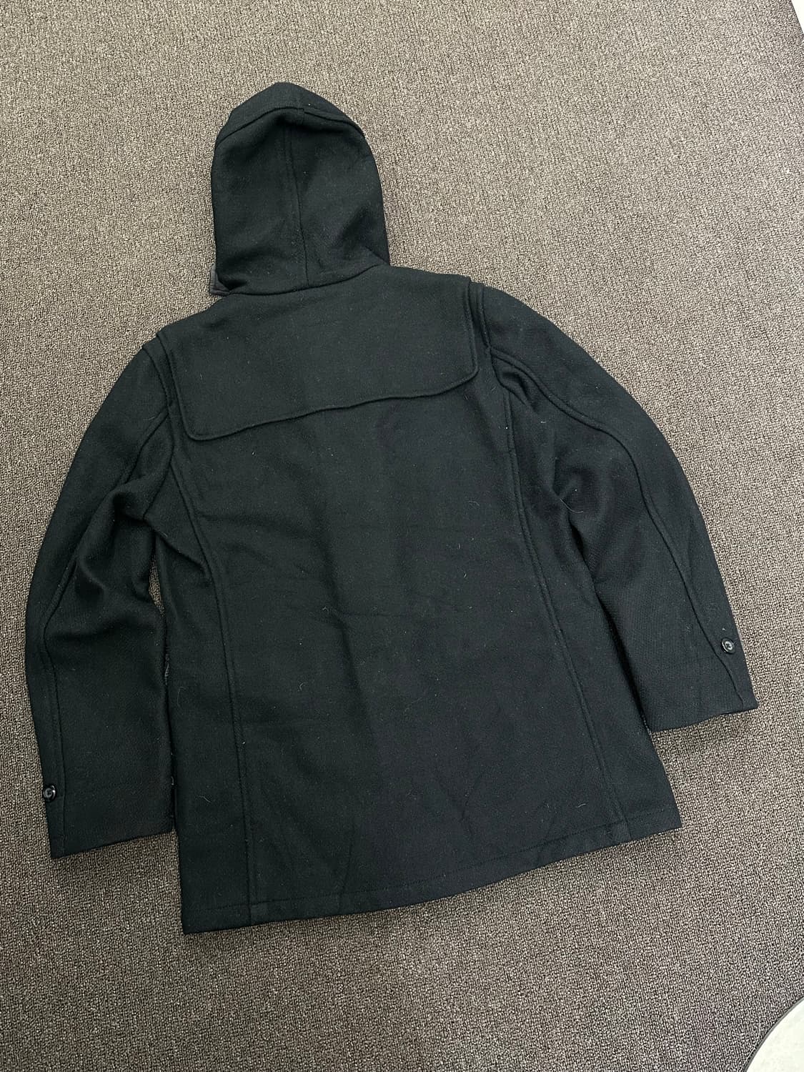 XL)Back Number 빈티지 블랙 더플코트 상품이미지5