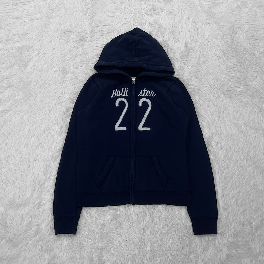 홀리스터 스펠 로고 후드집업 네이비 상품이미지2