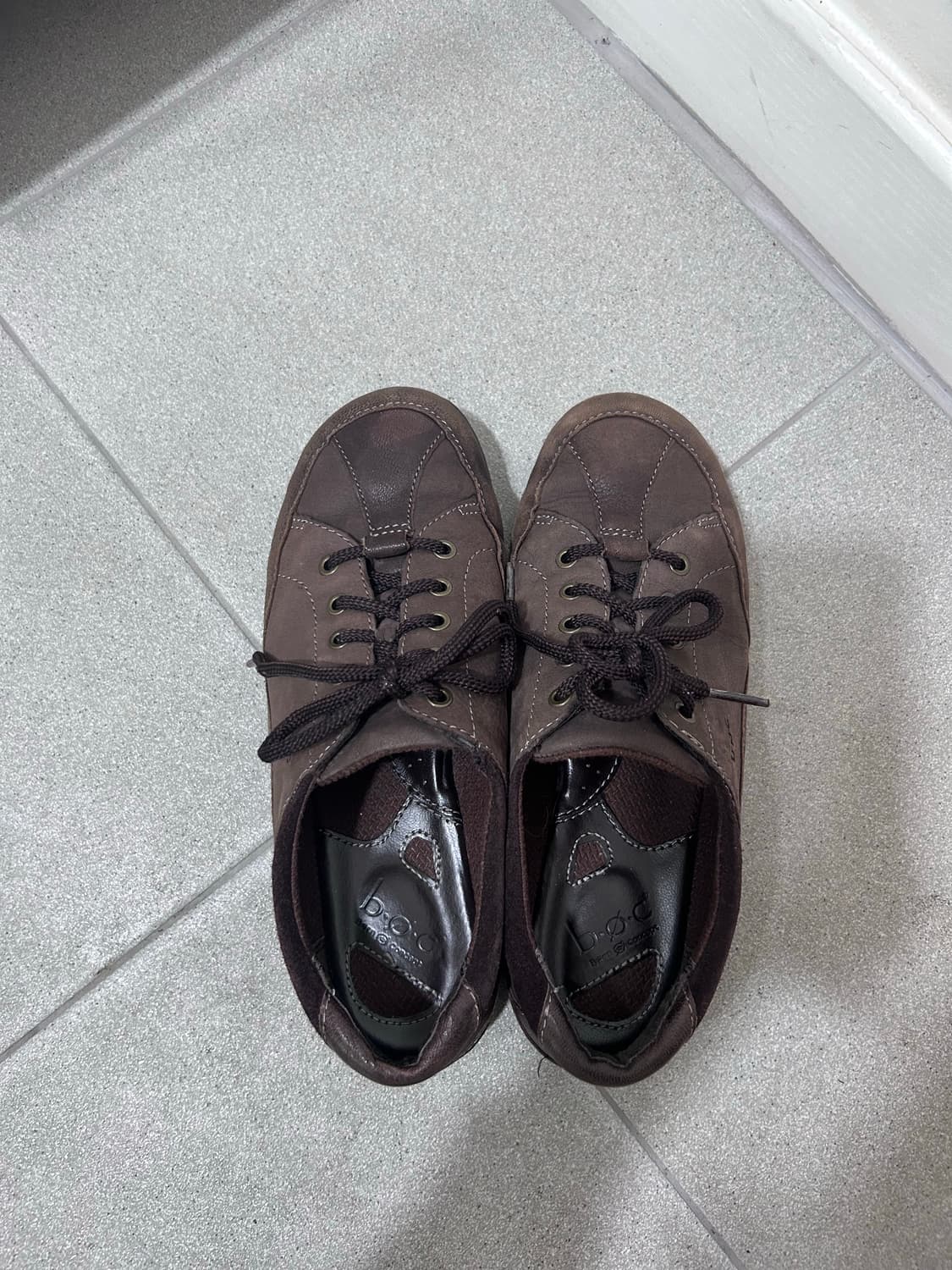 boc 빈티지 브라운 레더 스니커즈 상품이미지3