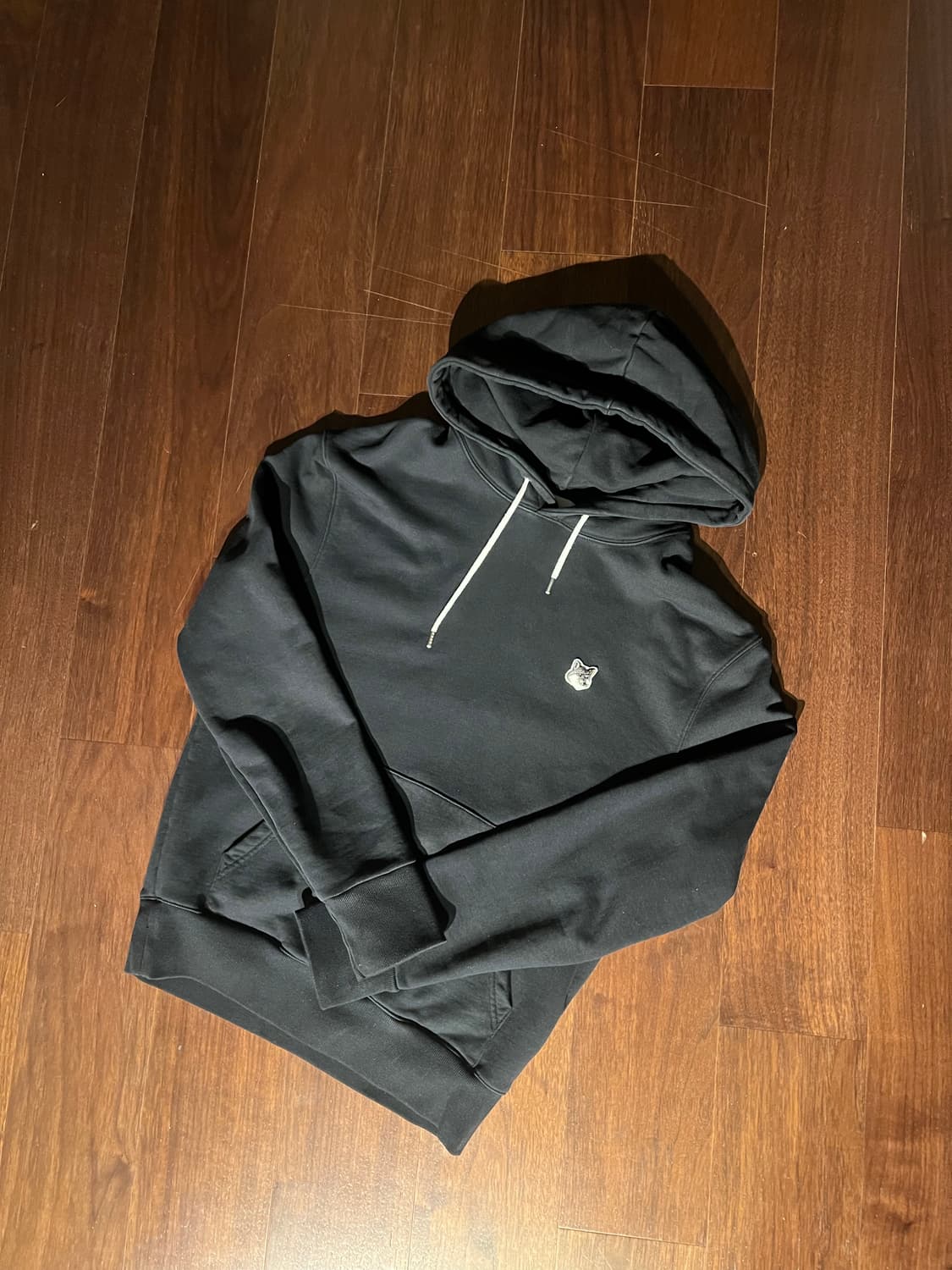 메종키츠네 그레이폭스 패치 네이비 후드티 (M) 상품이미지1