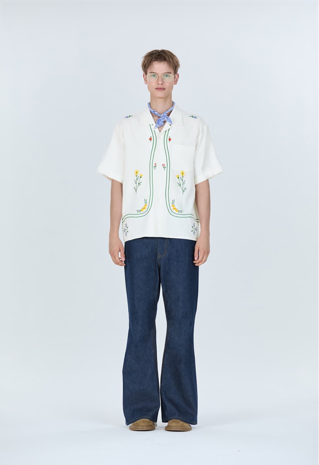 (삽니다)(m) STU Flowery Embroidery Shirt 상품이미지2