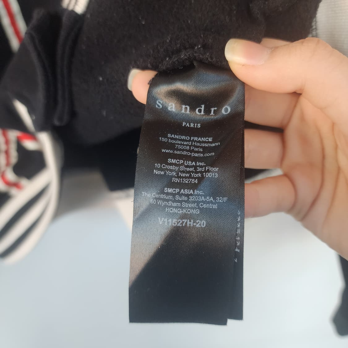 산드로 블랙 후드 스타디움 자켓 상품이미지5