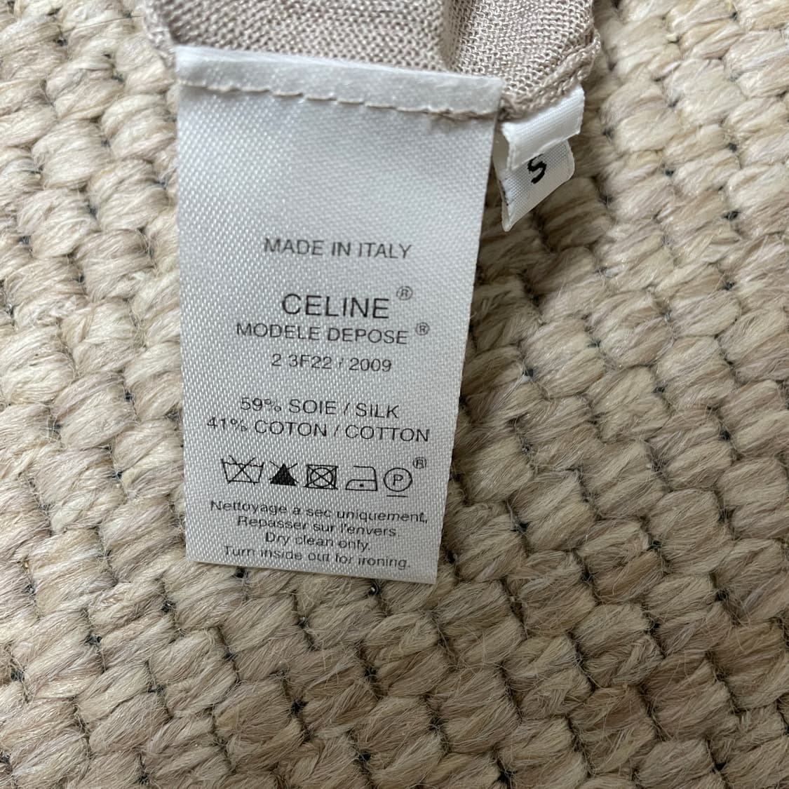 셀린느 실크x코튼 슬리브리스 탑 새상품 상품이미지3