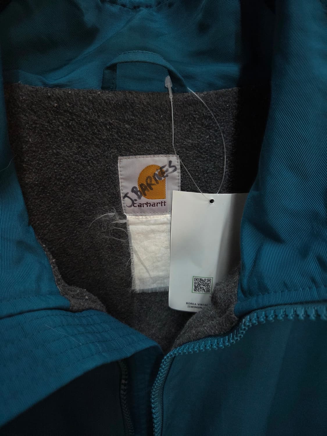 CARHARTT 칼하트 청록 하이넥 블루종자켓💯 상품이미지7