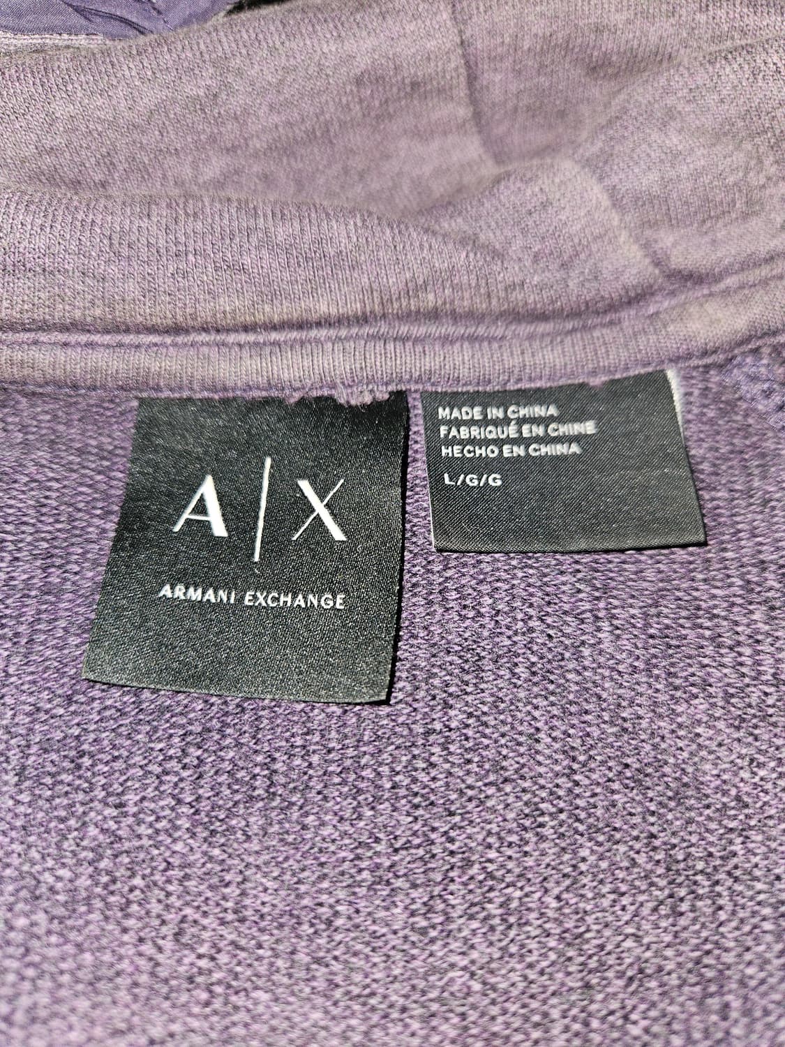 아르마니 익스체인지 AX 패딩니트 후드집업 자켓 퀄팅 코튼 L 상품이미지3