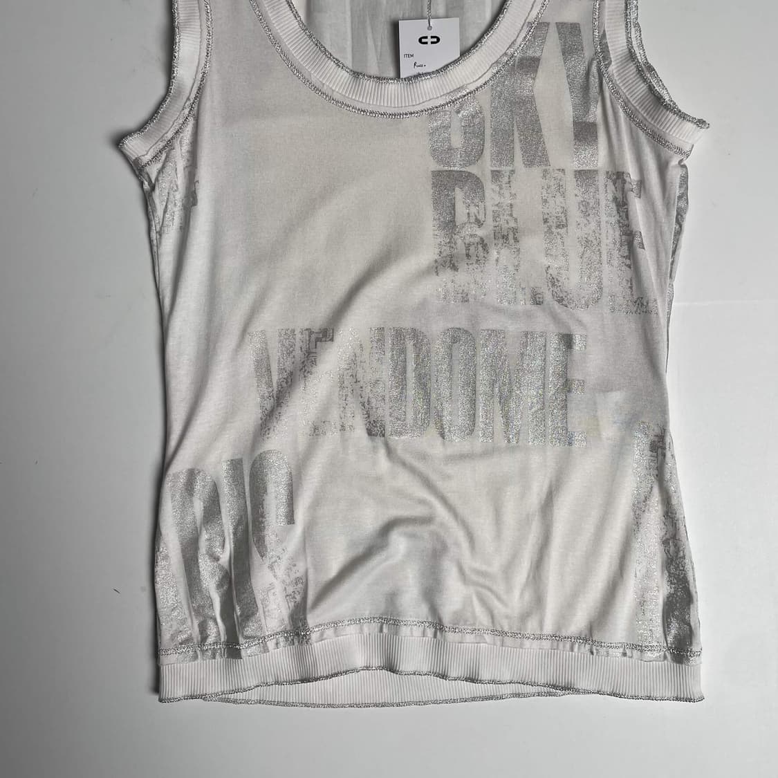 Ruzzo 글리터 레터링 슬리브리스 (italy)   상품이미지3