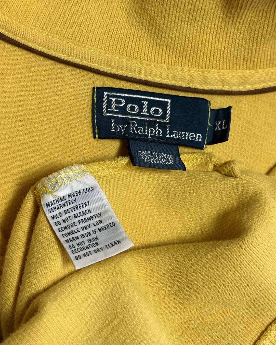 폴로랄프로렌 반집업 맨투맨 옐로우 상품이미지3