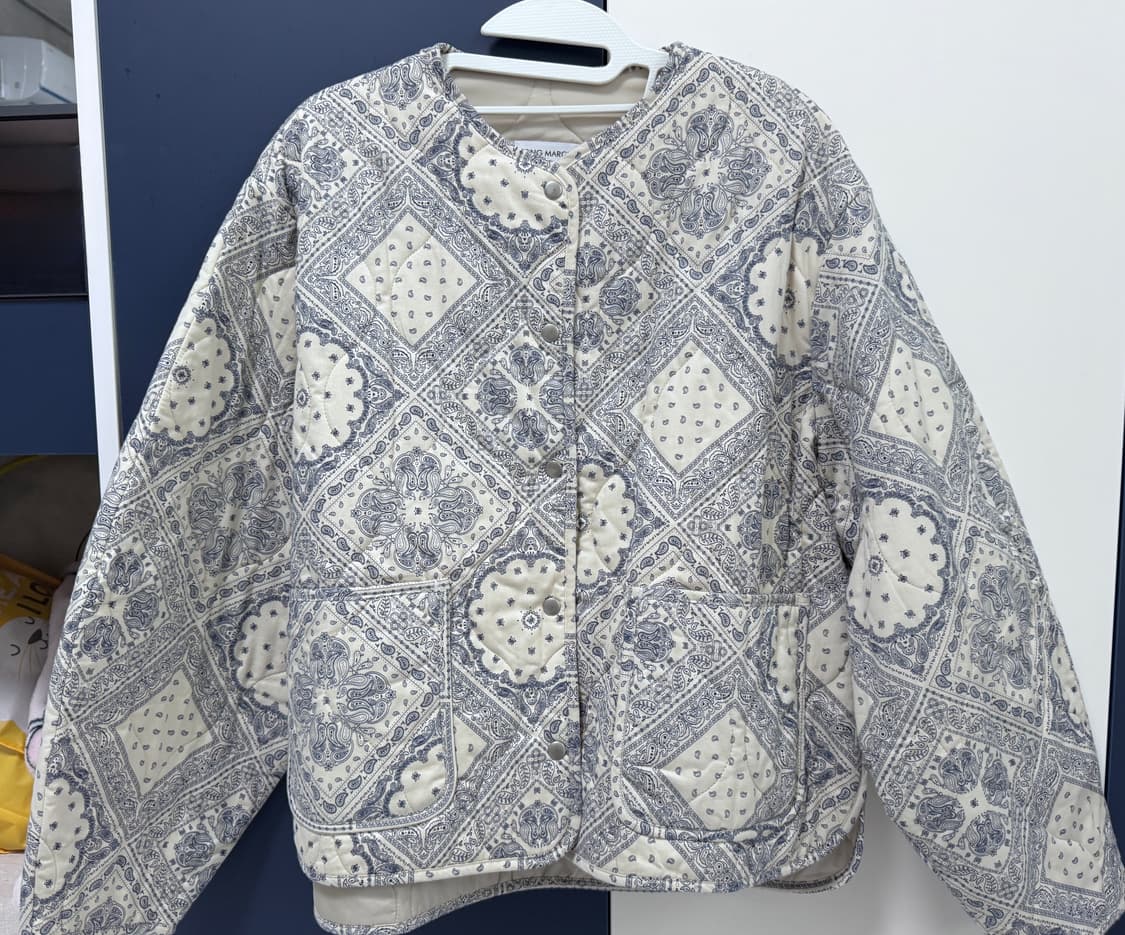 봉마르쉐 페이즐리 퀄팅 점퍼 상품이미지1