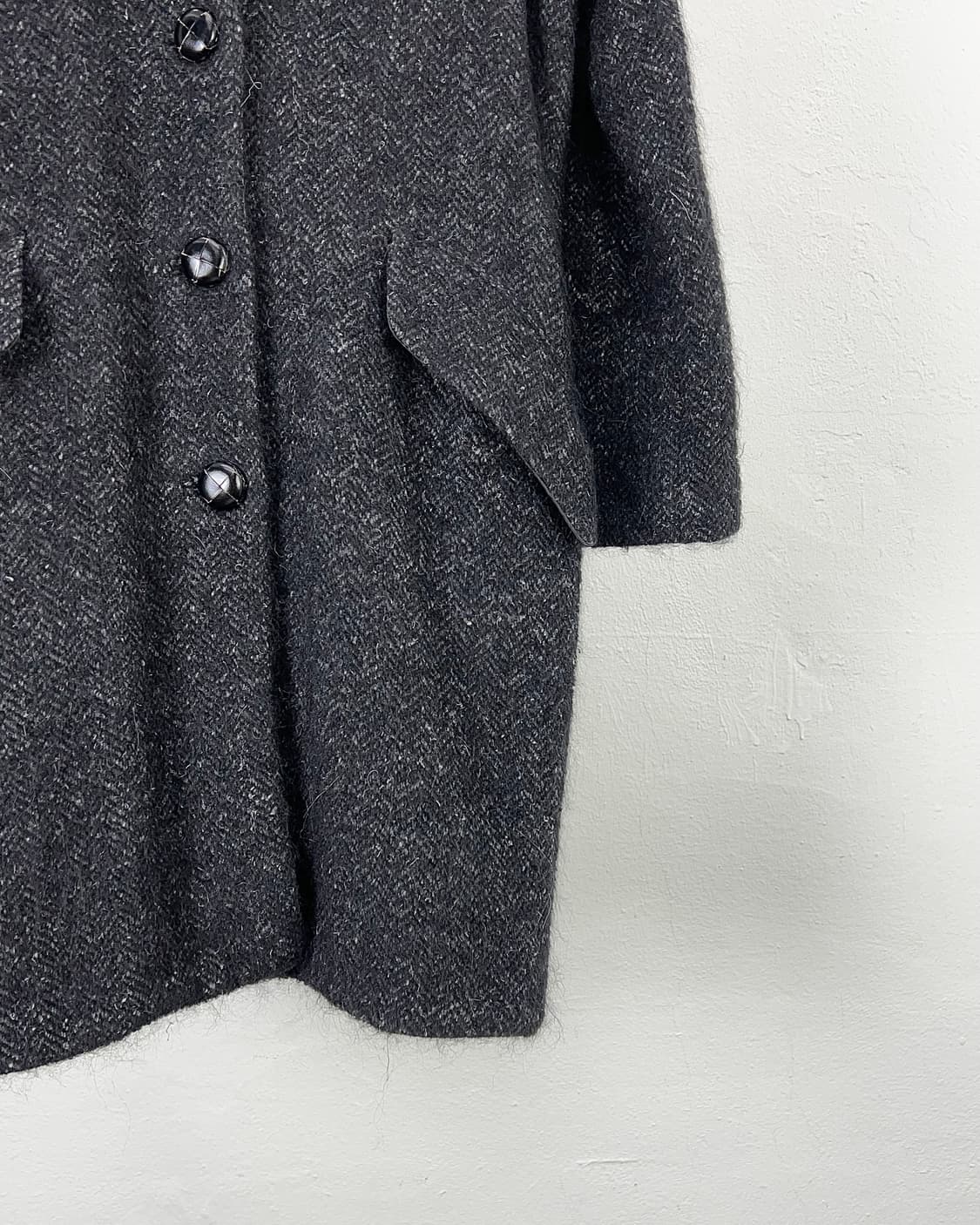 이자벨 마랑 에뚜왈 블랙 헤링본 울 싱글 코트 상품이미지5