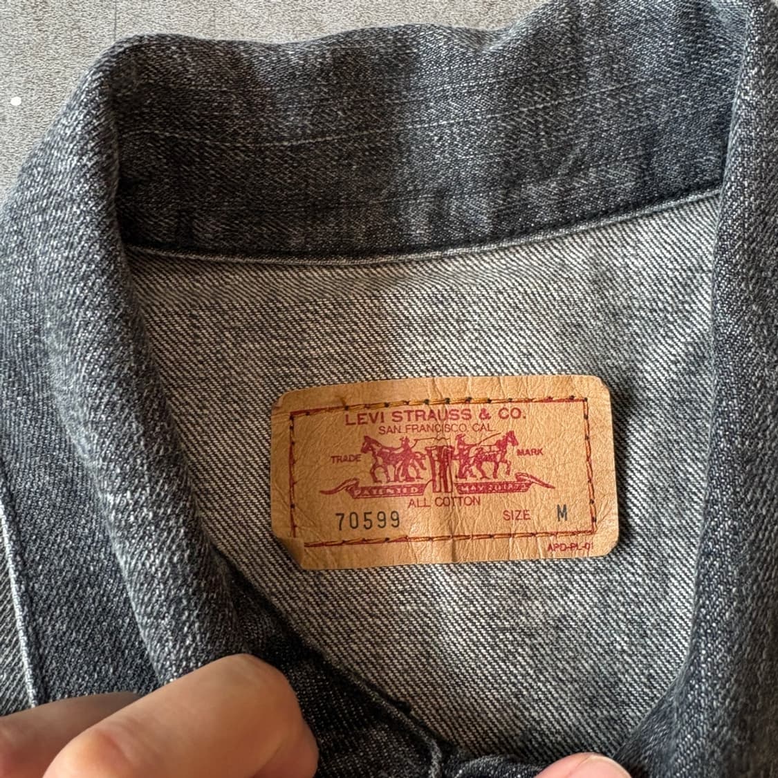 리바이스 흑청 데님 자켓 상품이미지4