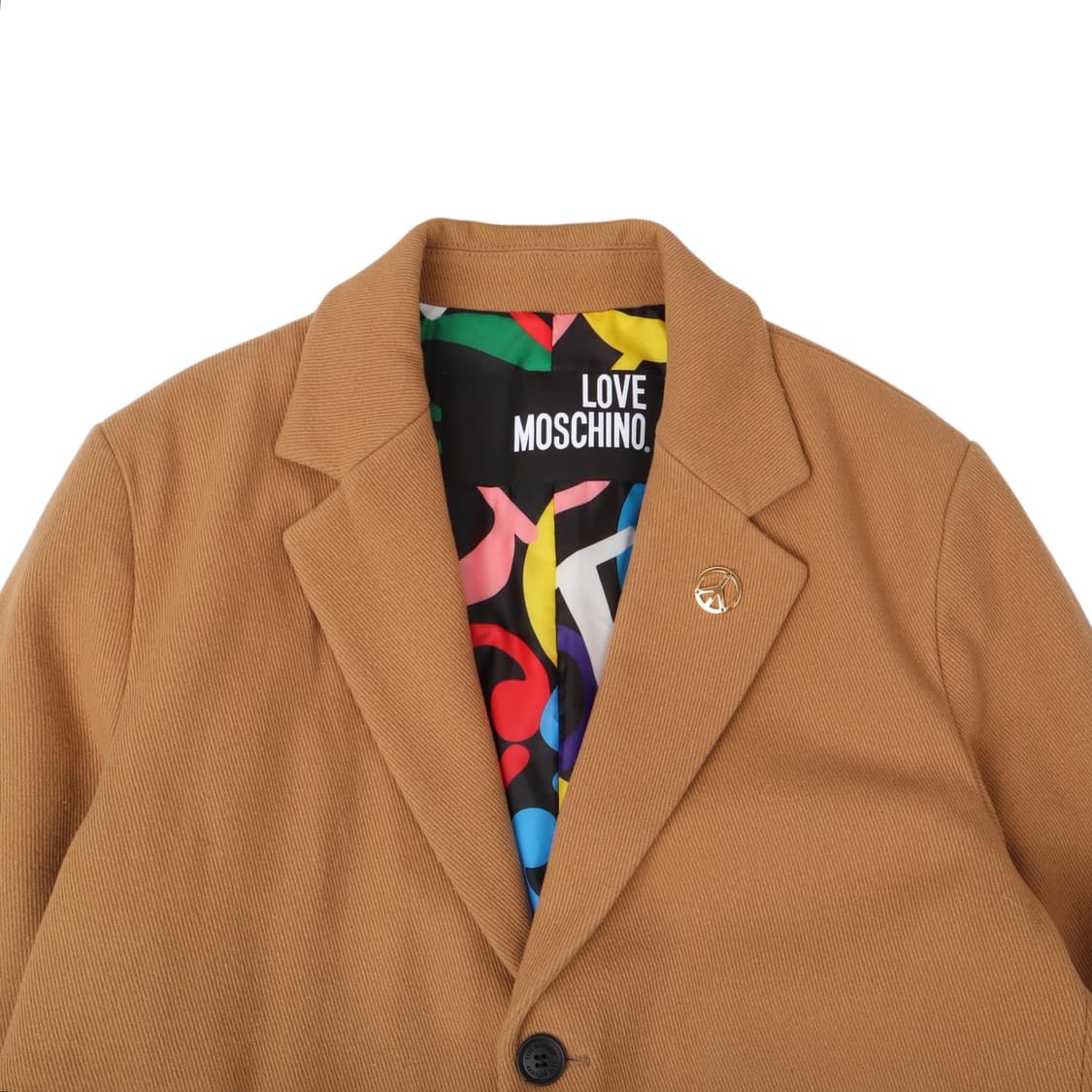 모스키노 카멜 베이지 피스 울 코트 상품이미지2