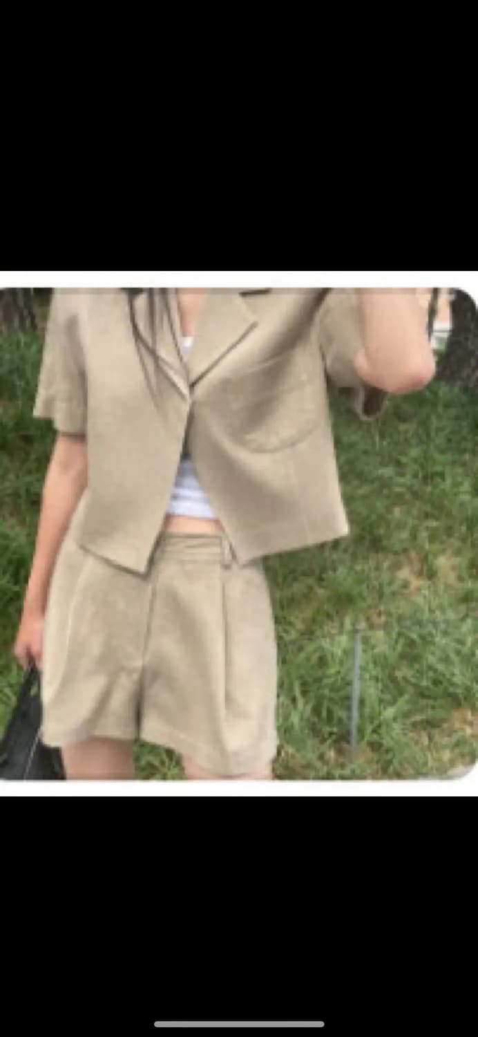 위아 비치 린넨 하프 팬츠  (브라운, 아이 S) 상품이미지2