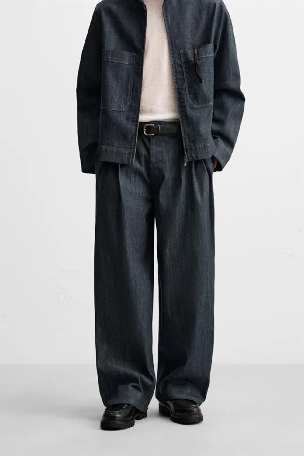 자라 와이드 레그 생지 데님 상품이미지1