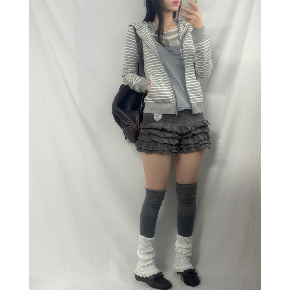 테리 코튼 러플 큐롯 팬츠 상품이미지1