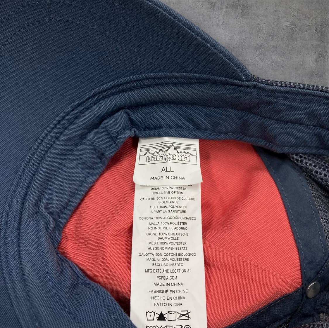 파타고니아 믹스 컬러 박스 로고 메쉬캡 볼캡 상품이미지5