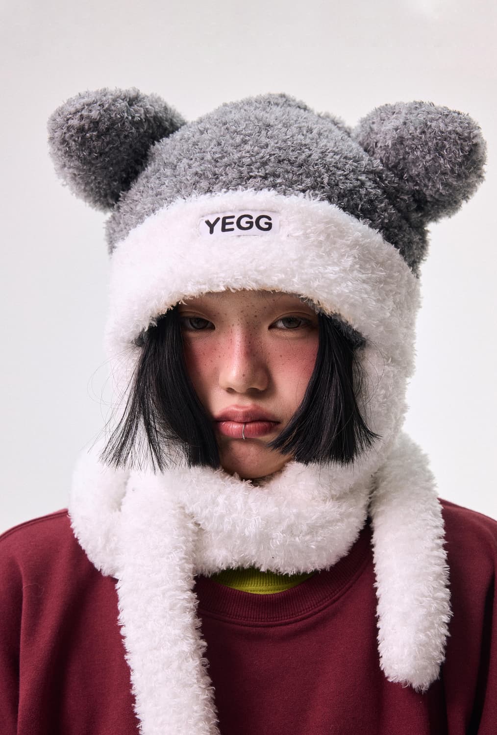 (새상품) 예그 Duo Muffler Hat 그레이 판매 상품이미지1
