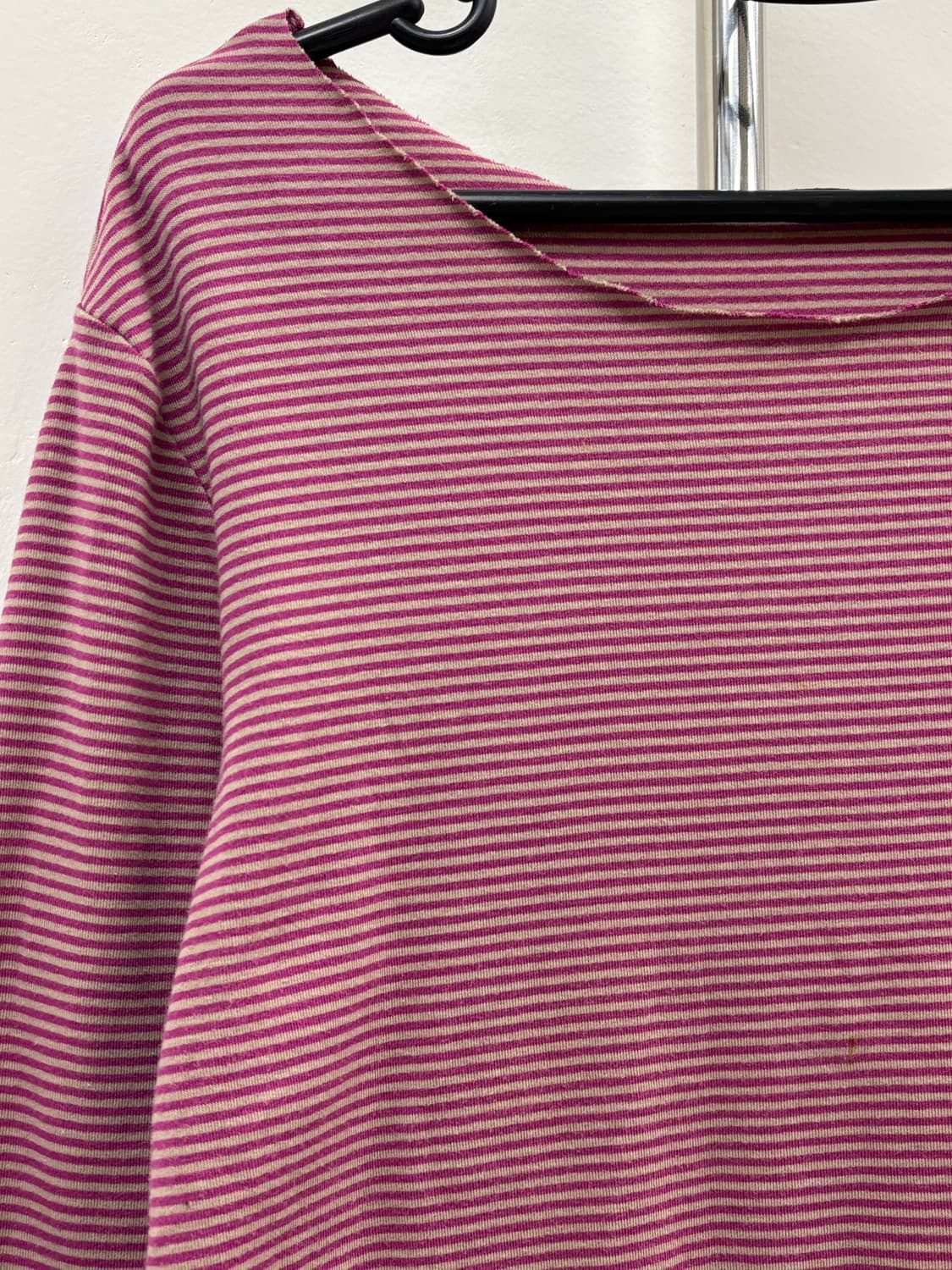 빈티지 핑크 스트라이프 롱슬리브 상품이미지3