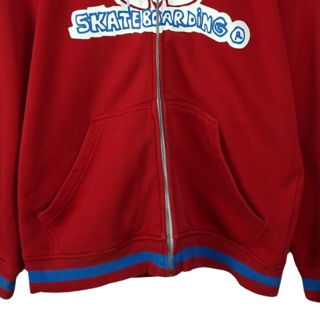 [아디다스 x 마크곤잘레스] 빅로고 프린팅 후드 집업 레드 M19466 상품이미지5