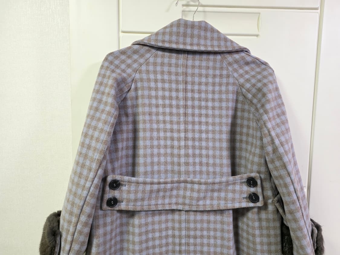 매장판 크리스찬라크르와 심플 울혼방 롱코트 여성 M 상품이미지5