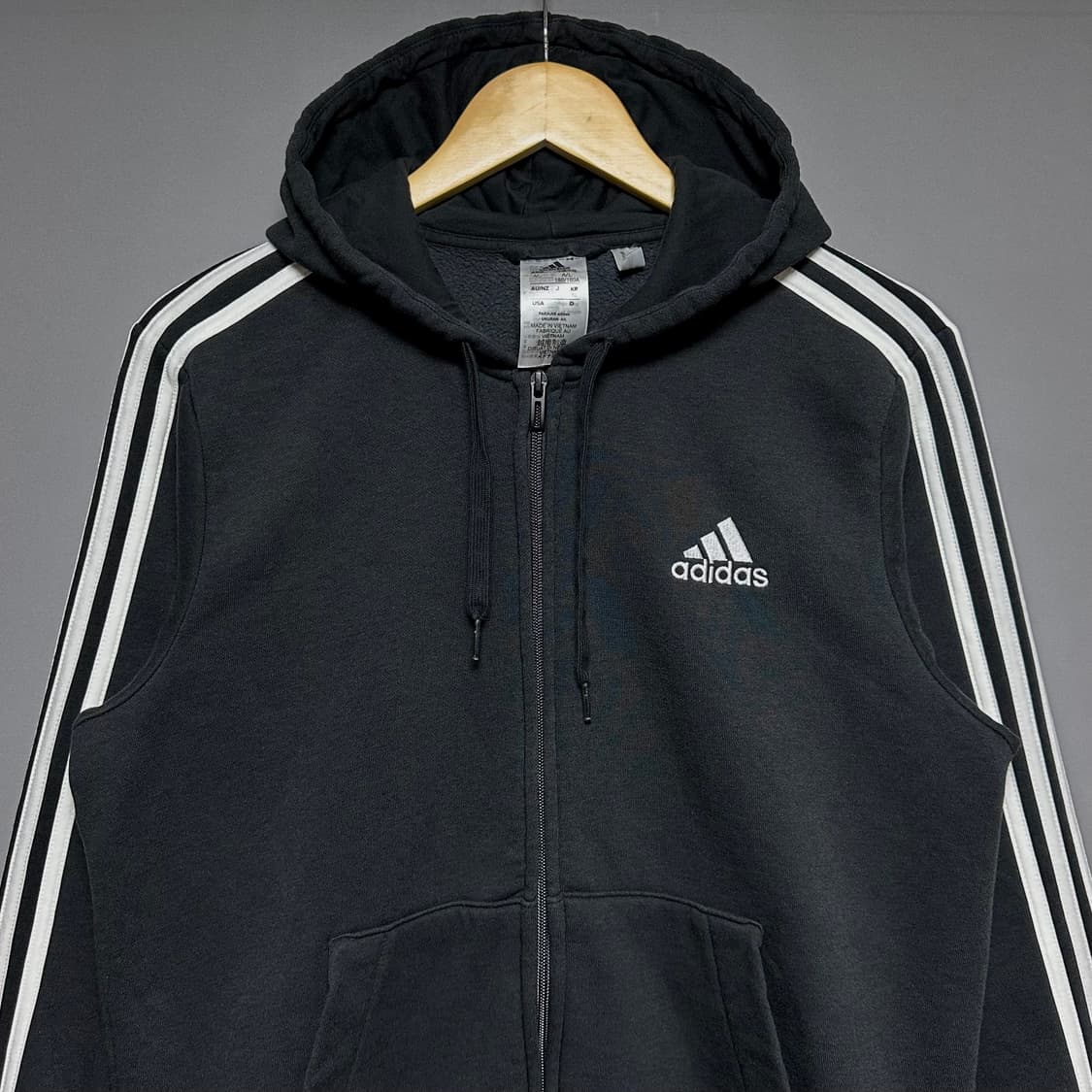 [XL]아디다스 블랙 후드집업 상품이미지2