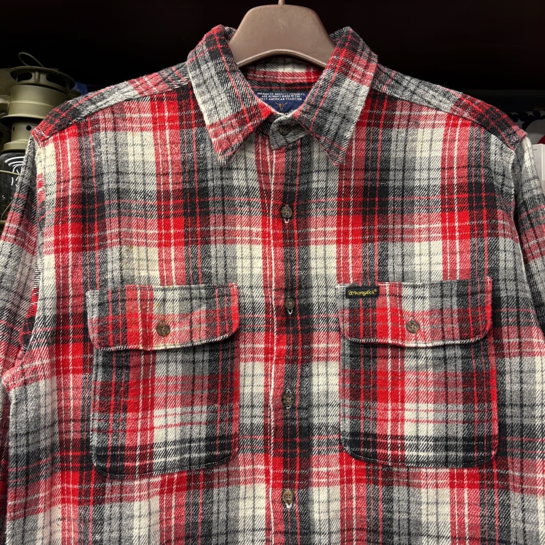 00s 랭글러 헤비플란넬 타탄체크 워크셔츠 N122 상품이미지3