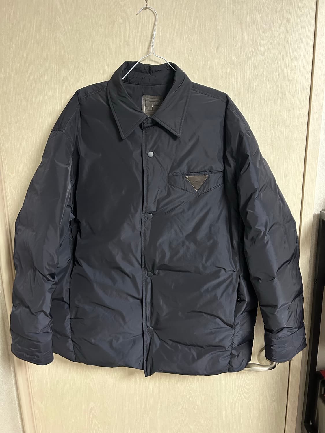 시스템옴므 레더 로그탭 구스 다운 패딩100사이즈 팜 상품이미지1