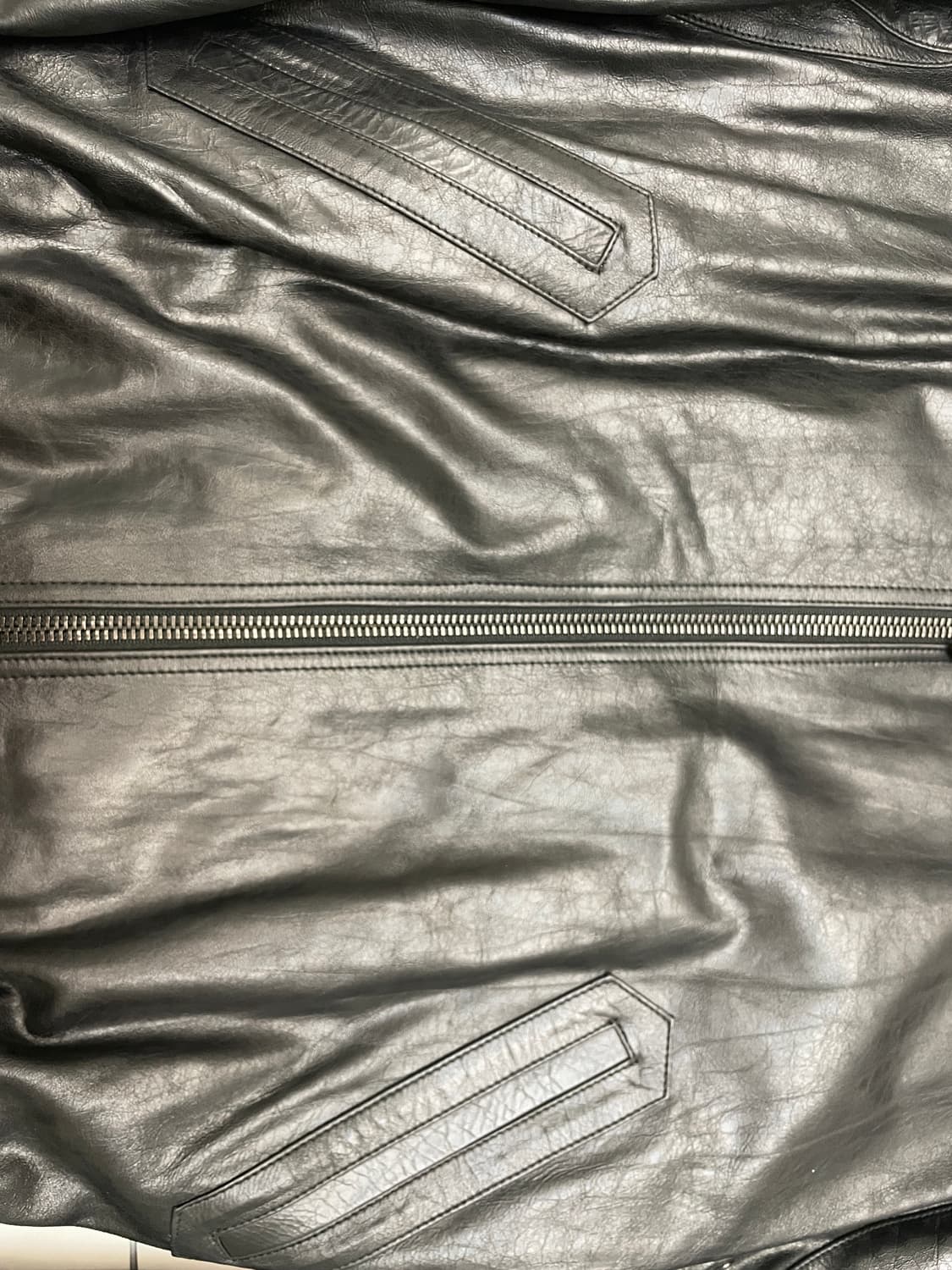 렉토 25SS 빈티지 크랙 하이넥 레더 자켓 가죽 상품이미지6