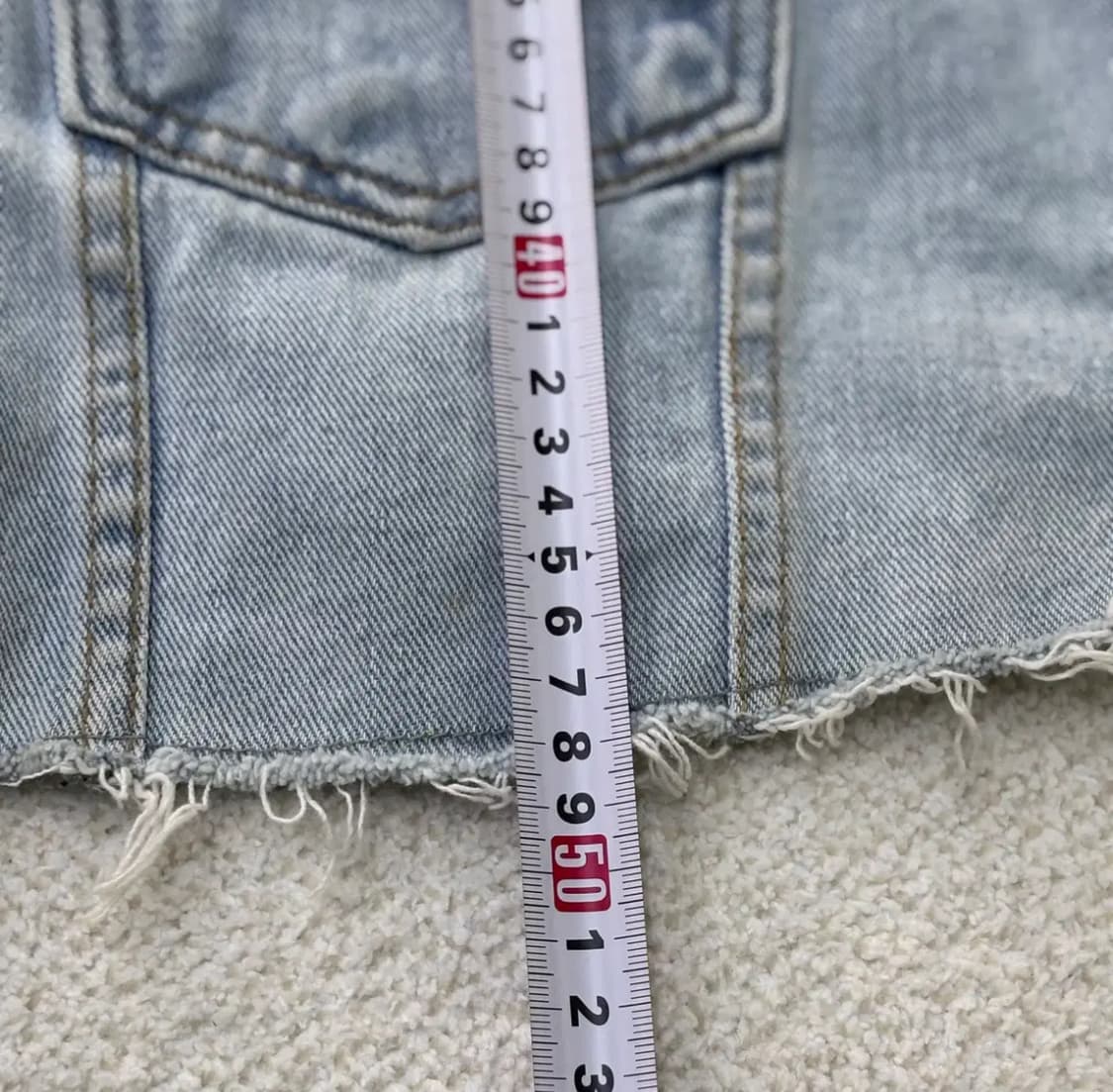 55정도 빈티지 여성 크롭 데님 자켓 0303E 상품이미지6