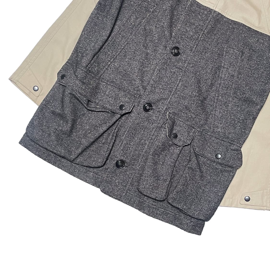 헤지스 트위드 후드 자켓 베이지 상품이미지4