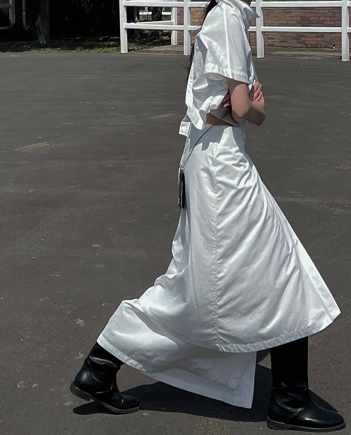 트리밍버드 레이어드 랩 스커트 상품이미지3