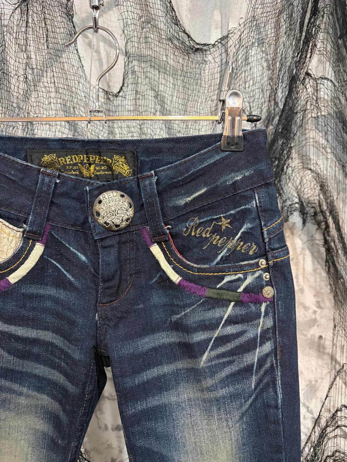 Y2K Red pepper poket detail lowrise pant 상품이미지6